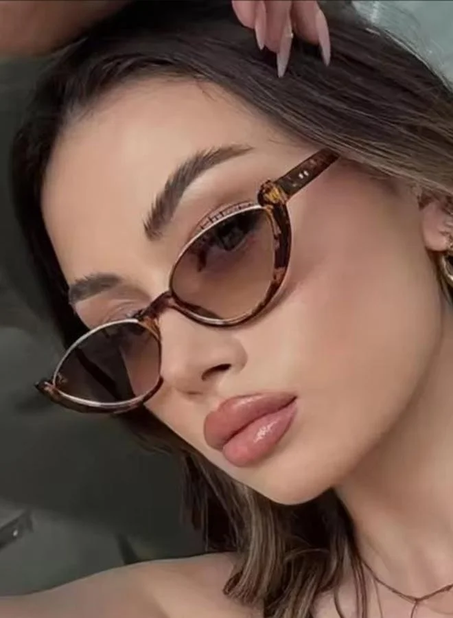 تايك تو نظارة شمسية بيضاوية نصف إطار